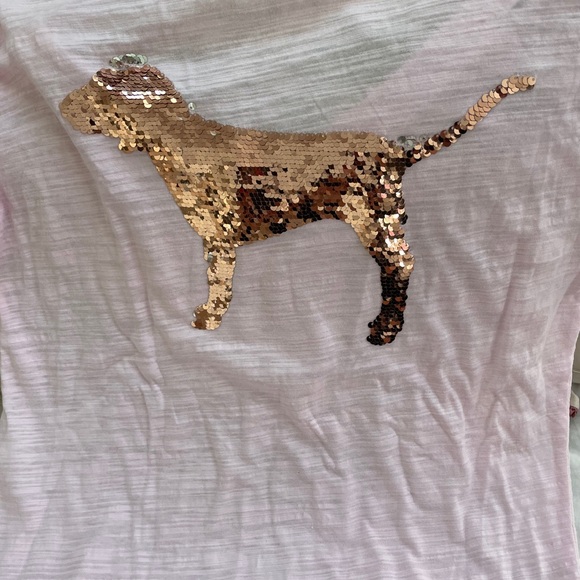Victoria secret pink flip bling dog top - Picture 3 of 5